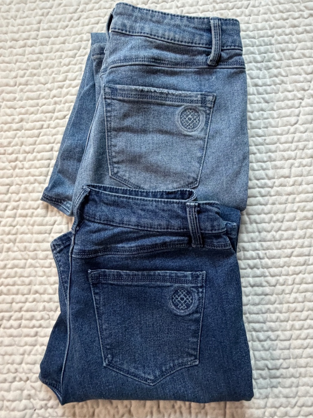 Lot of 2 Laurie Felt Forever Denim Baby Bell Jeans size 6 - Light & Dark Wash